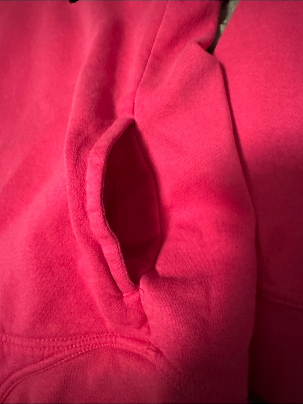 Nike Neon Pink Crewneck Pullover with Black Swoosh - Picture 3 of 5